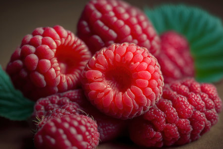 mature raspberries Berries. a few of raspberry. Scarlet. raspberry patch Cherry juiceの素材