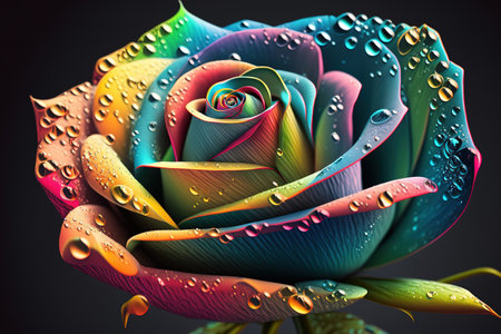 macro, close up, and rainbow roseの素材