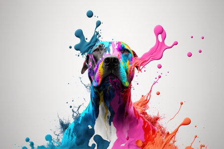 on a white background with a colored backgroundの素材