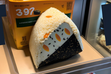 Onigiri rice from 7 Eleven, taken in Tokyo, Japan, about July 2019. To go quick lunchの素材