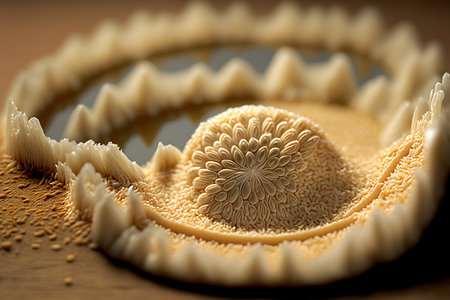 photographing rice grains up closeの素材