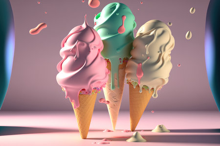 scoops of ice creamの素材