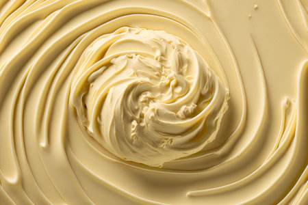 Vanilla ice cream surface seen from aboveの素材