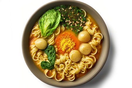 Vegetable based noodles and brothの素材