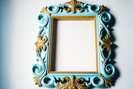 white background with a blue frameの素材