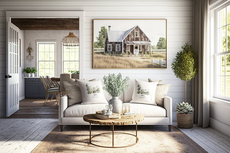 Belgian style farmhouse in the United Statesの素材