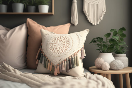 Interior Boho pillows are presentの素材
