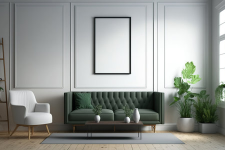 Interior of the living room is simpleの素材