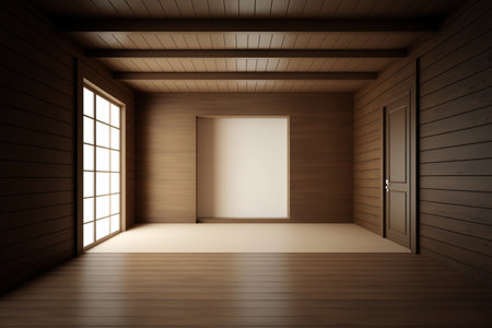 Hollow wooden boards. mockupの素材