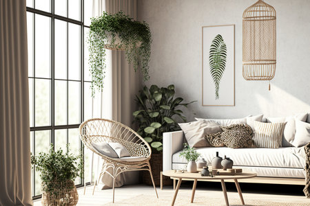 interior rattan living room, contemporary loft,の素材