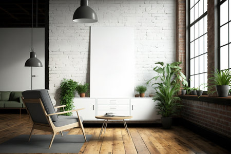interior poster mockupの素材