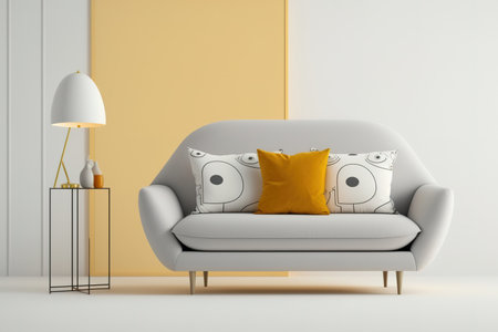 One-line art sofaの素材