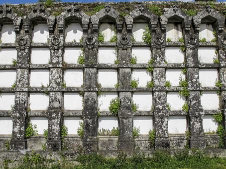 Ancient tombs in Bonaval cemetery in Santiago de Compostela, Spainの写真素材