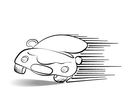 car with backline on the white backgroundのイラスト素材