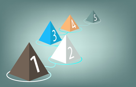 infographics business 3d triangle template