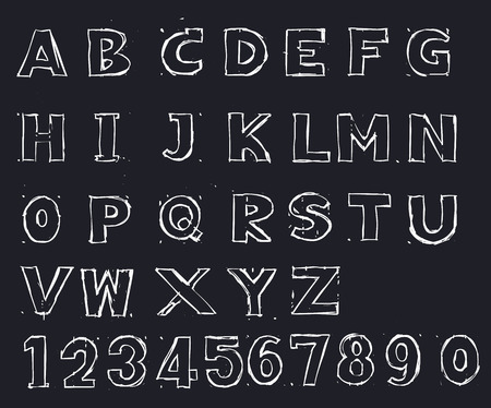 hand drawing letters in vectorのイラスト素材