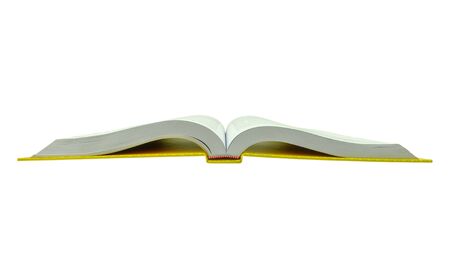 yellow book in creative concept isolated on white backgroundの写真素材
