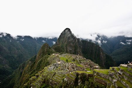 Macchu Picchu in Cloud Coverの写真素材