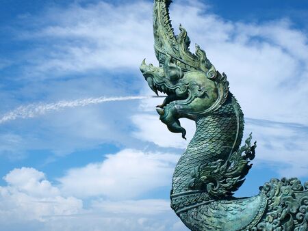 Naga statue sprayの写真素材
