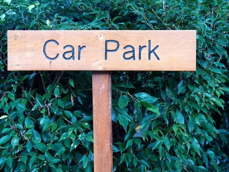 Temporary car park sign の写真素材