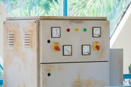 electric meter  and control Electric Systemsの写真素材