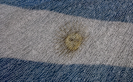 Broken glass in Argentinaの写真素材