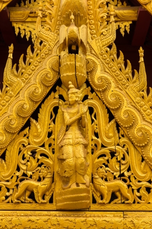 Shwezigon pagodas in Bagan Burma, in detail decorationの写真素材