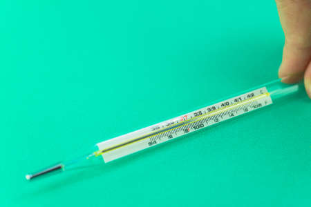 closeup of thermometer