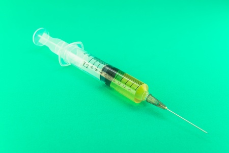 Syringe with a medicine の写真素材