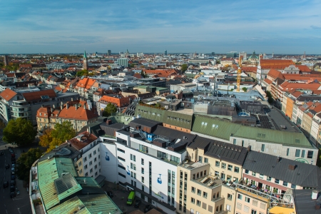 Aerial view of Munchen  Marienplatzのeditorial素材