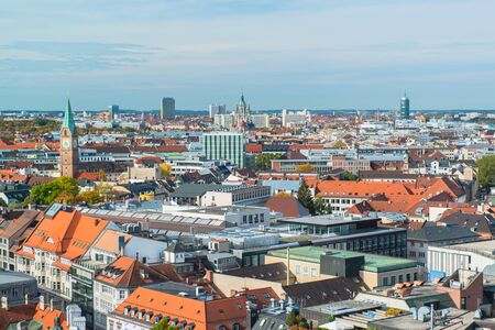 Aerial view of Munchen  Marienplatzの写真素材