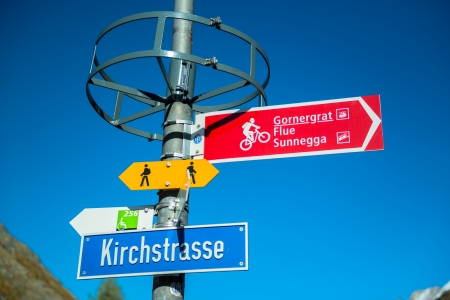 Famous swiss city Zermatt in the valley near the swiss-italian border center of alpine sports のeditorial素材