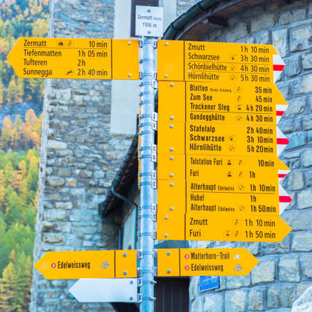 Famous swiss city Zermatt in the valley near the swiss-italian border center of alpine sports のeditorial素材