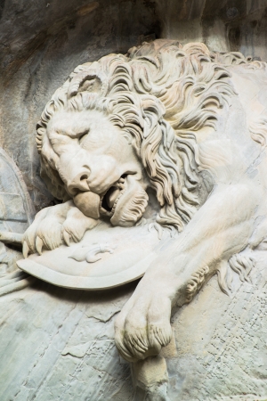 Dying lion monument in Lucerne, Switzerland のeditorial素材