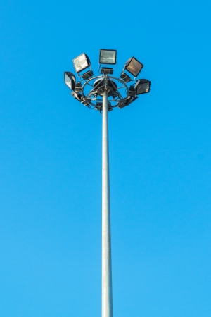 light pole on blusky の写真素材