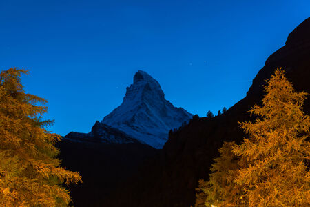 Matterhorn peak, Zermatt, Switzerland の写真素材
