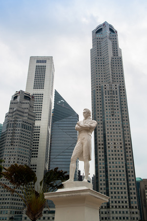 Singapore skyline of business district and Marina Bay in day のeditorial素材