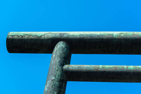 part of the gate at Yasukuni Shrine, The Shrine established in the second year of the Meiji era  1869   の写真素材