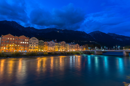 Innsbruck Austria - architecture and nature backgroundのeditorial素材