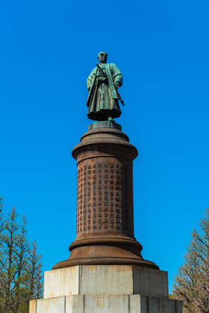 Bronze statue of Omuro Masajiroのeditorial素材