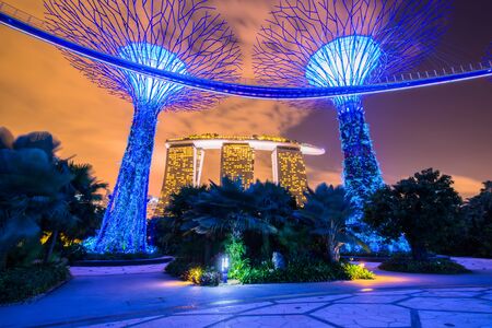 Gardens by the Bay - SuperTree Grove in Singaporeのeditorial素材