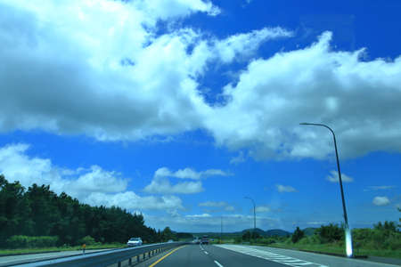 A pleasant drive on a sunny dayの写真素材