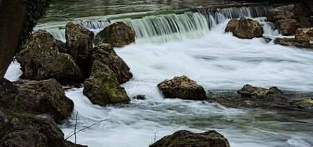 Little waterfall at the english garden in Munich