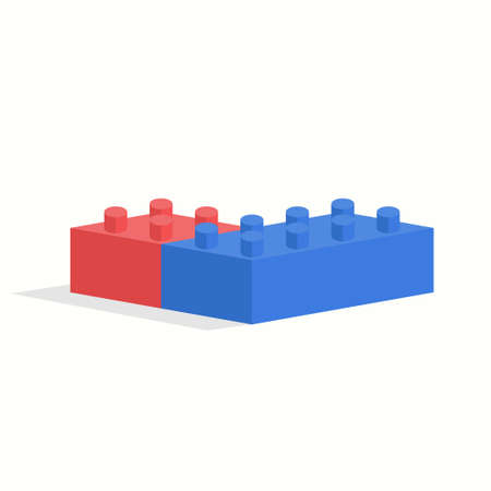 Children's building blocks vector illustration . flat design styleのイラスト素材
