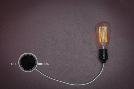 Great caffeine energy concept, coffee. Creativity, inspiration, idea, motivation.の写真素材
