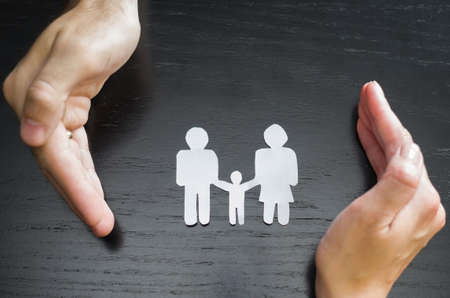 Great concept of family and protection.の写真素材
