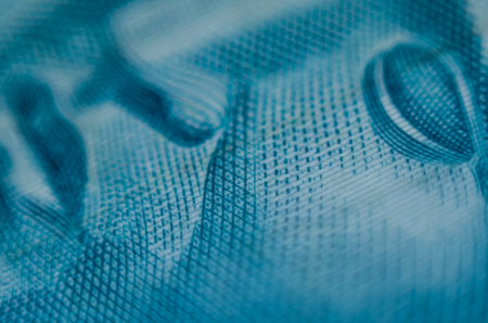 Close detail of Brazilian money, 100 real note.の写真素材