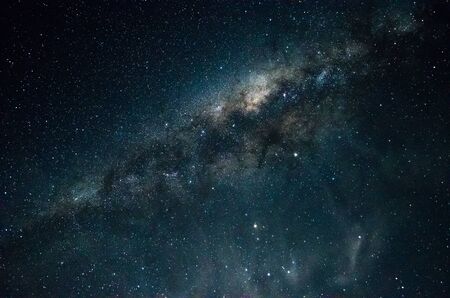 Long exposure photograph of the center of Milky Way, 14 km south of Lighthouse Beach, a very dark and isolated place.の写真素材