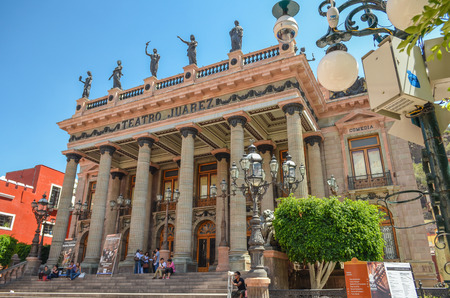 Guanajuato, Mexico - June 05, 2013: The Juárez Theater of Guanajuato is a historical theater that dates from the end of the 19th centuryのeditorial素材