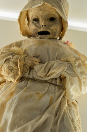 GUANAJUATO, MEXICO - May 06, 2013: El Museo De Las Momias, mummies of Guanajuato, buried in 1833 due to a cholera epidemic, a natural mummification.のeditorial素材